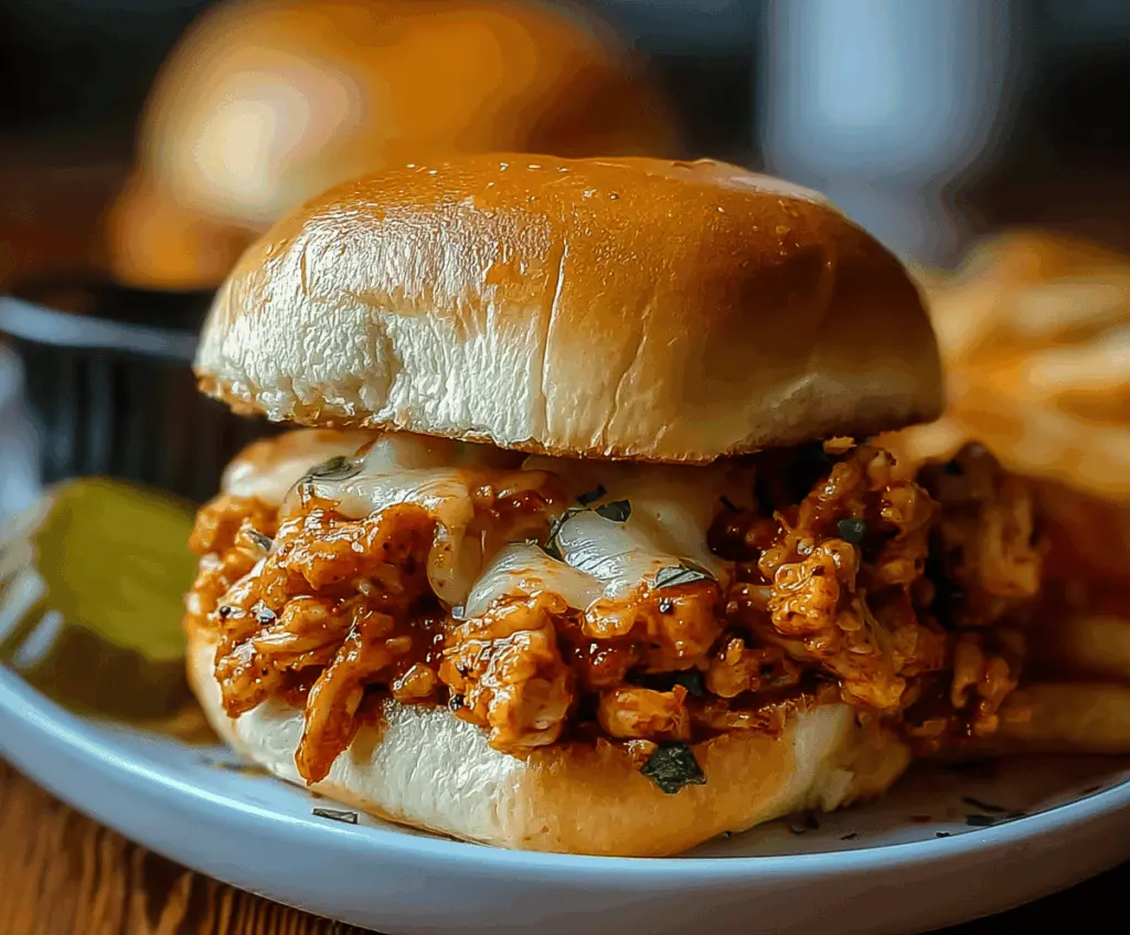 Delicious Cajun Chicken Sloppy Joes served on a bun with crispy fries and fresh side salad