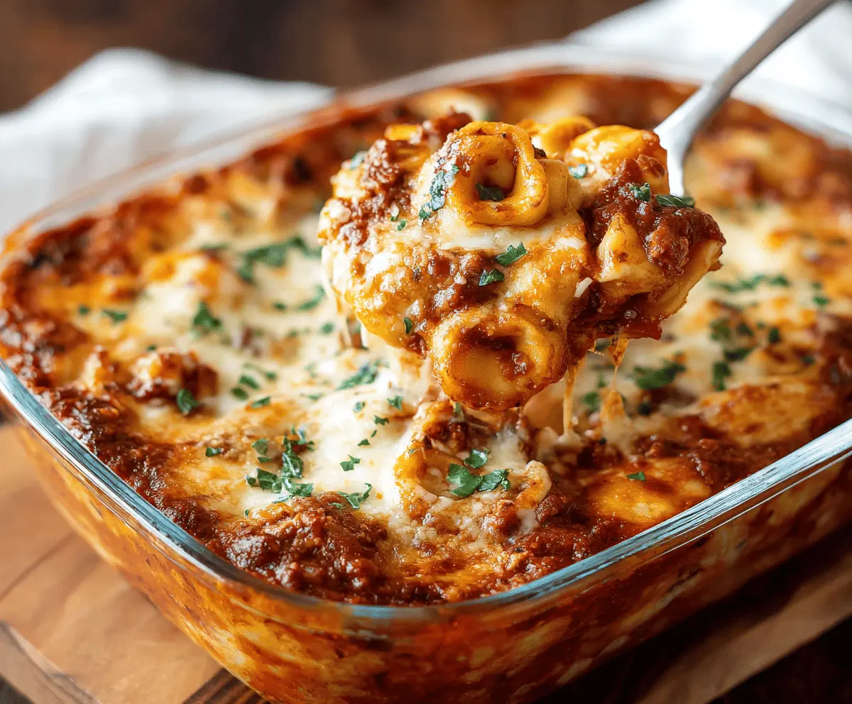 Easy Baked Tortellini Lasagna