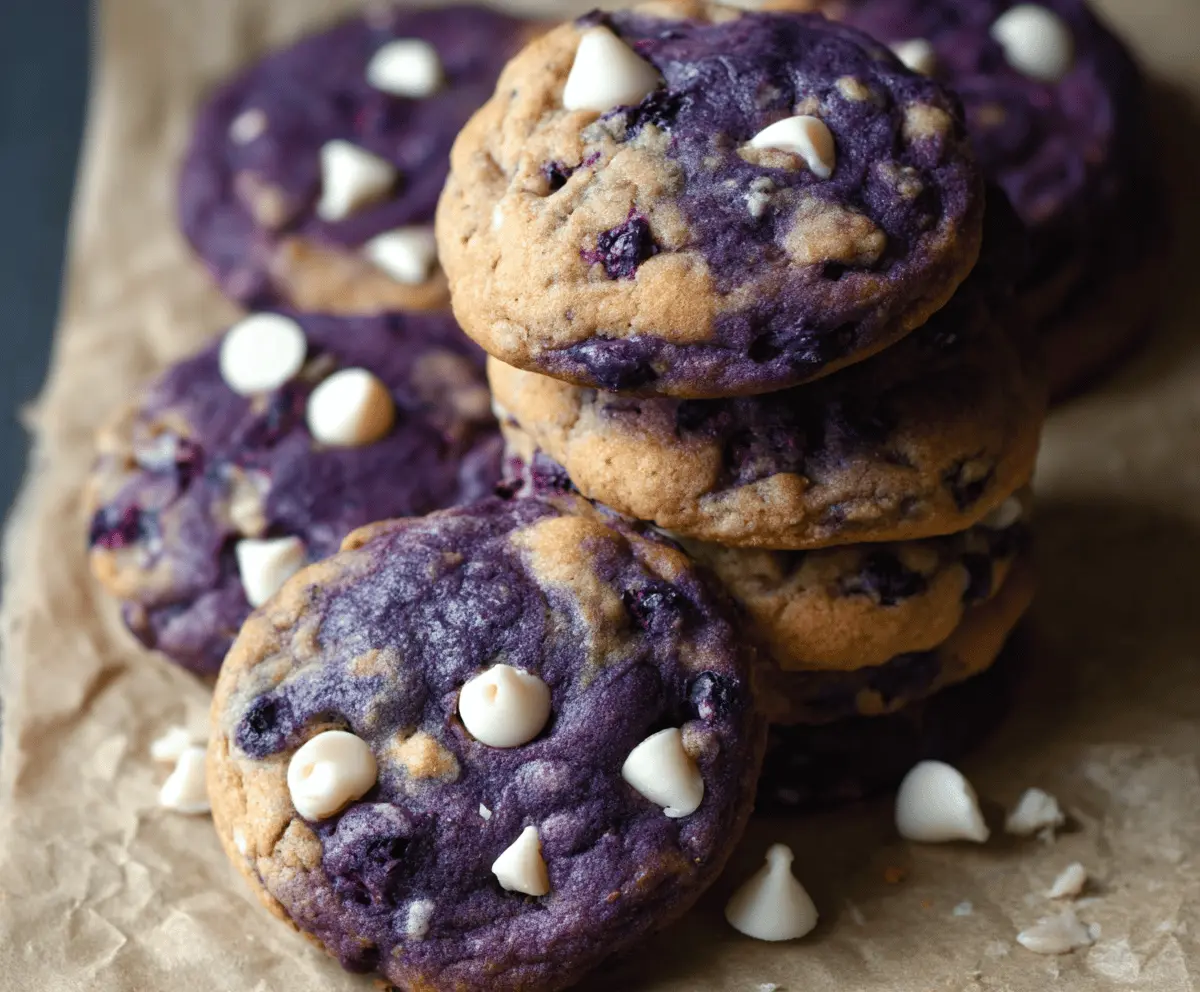 Bakery-Style Blueberry White Chocolate Chip Cookies