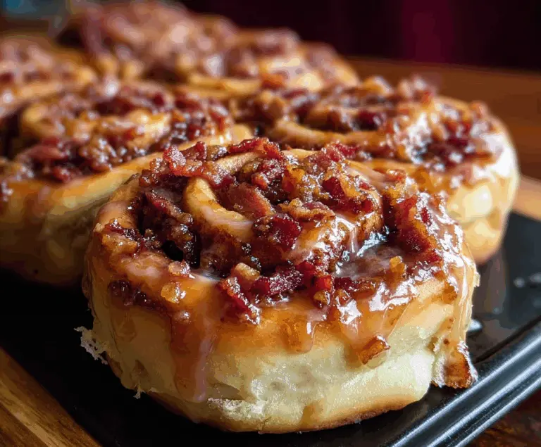 Bourbon Maple Bacon Cinnamon Rolls