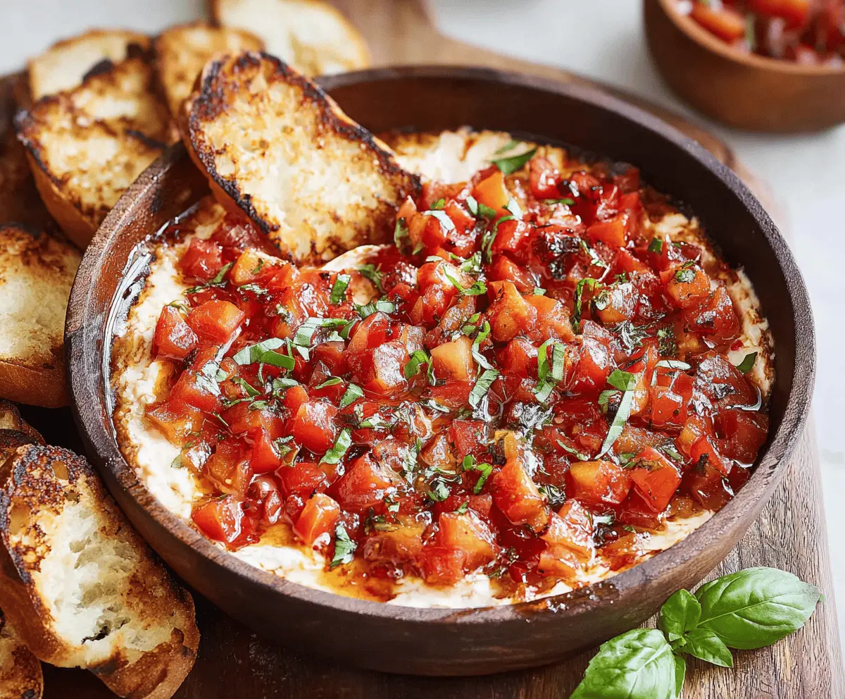 Easy Bruschetta Dip Recipe