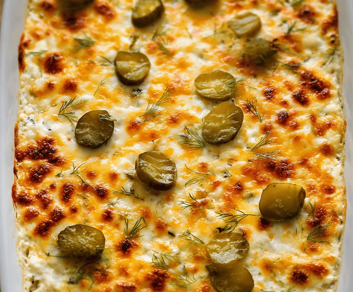 Easy Cheesy Baked Pickle Dip