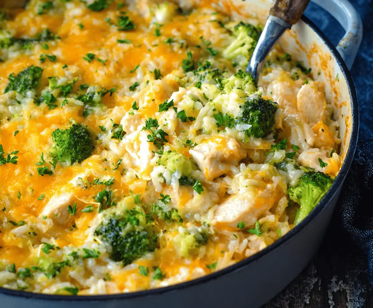 Easy Chicken Broccoli Rice Casserole
