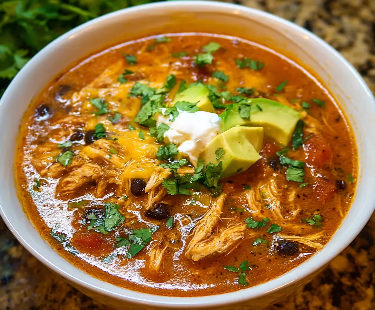 Easy Chicken Enchilada Soup Recipe