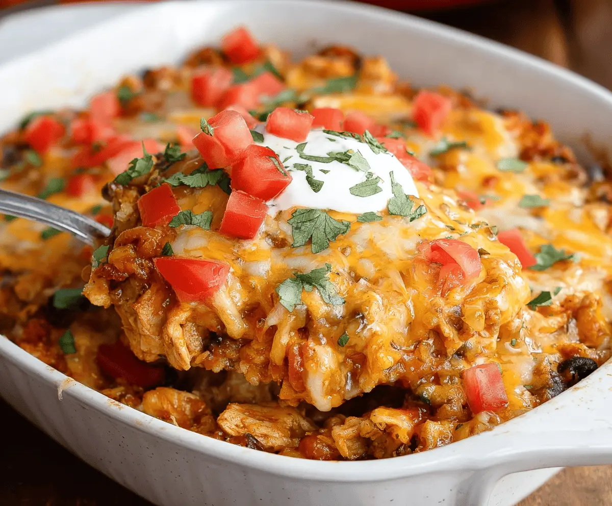 Easy Chicken Taco Casserole Recipe