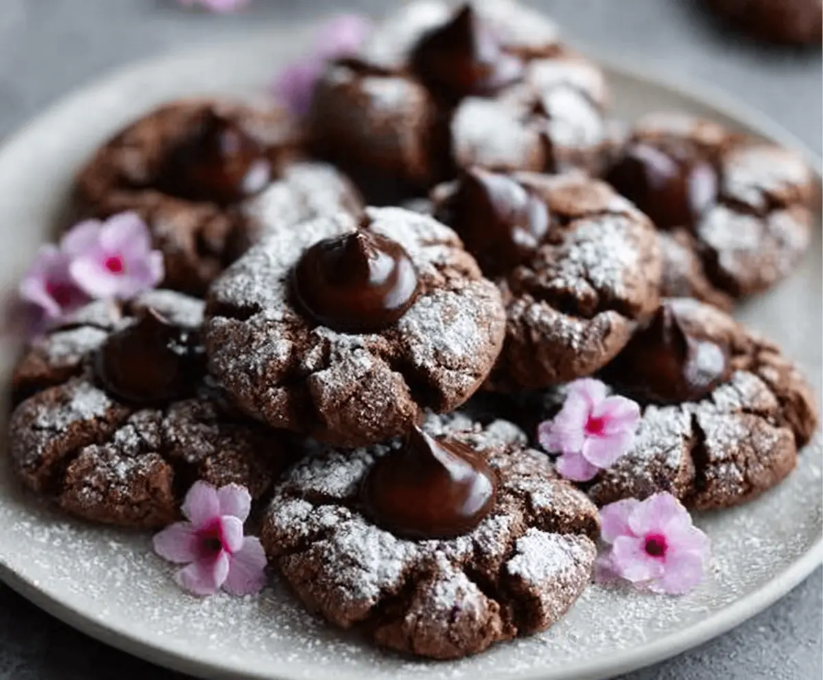 Easy Chocolate Blossom Cookies Recipe