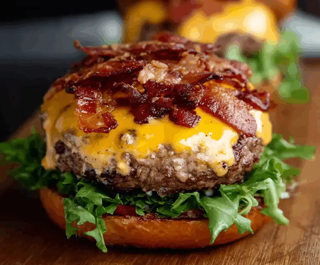 Delicious Crack Burgers stacked with fresh toppings on a plate