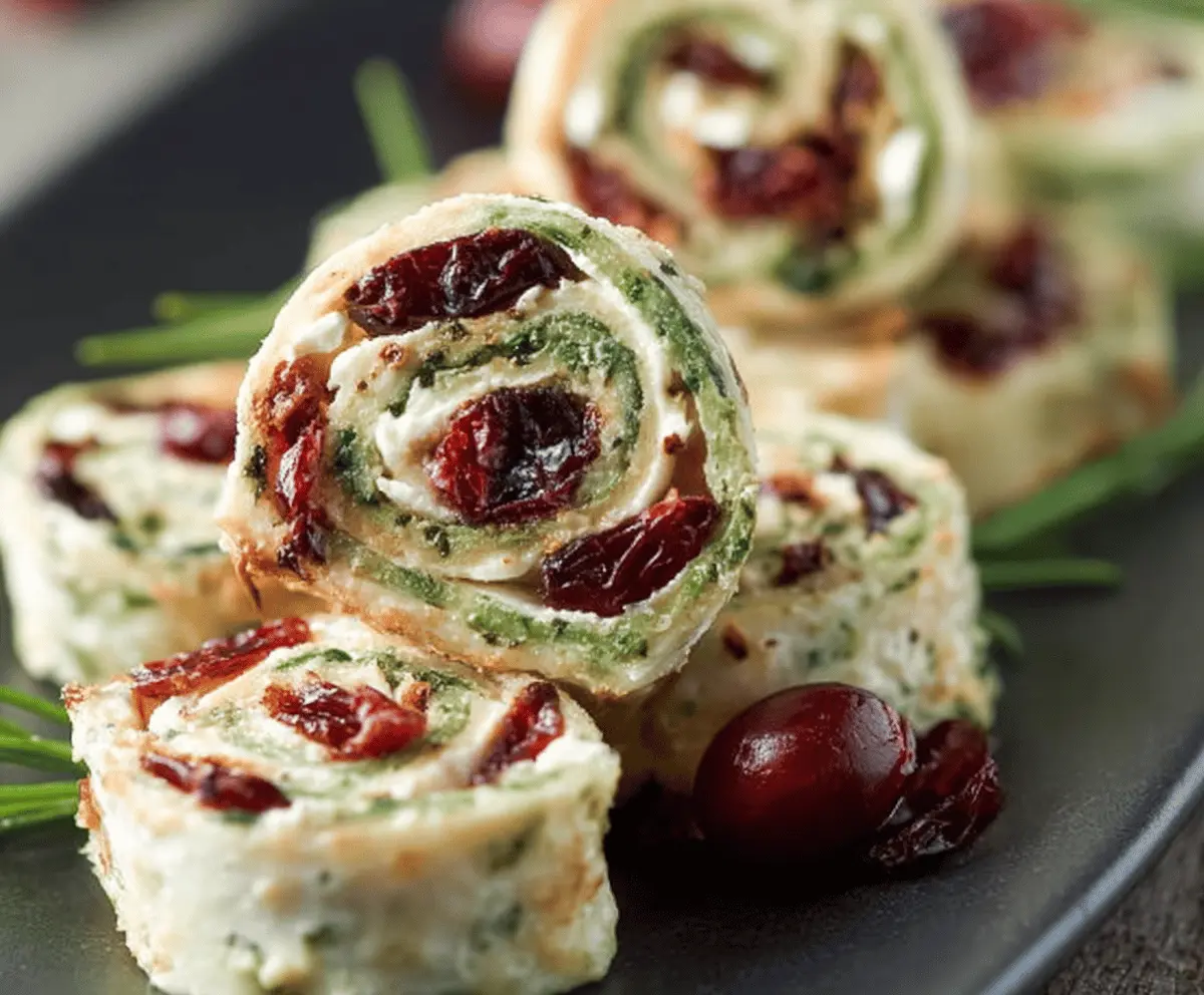 Easy Cranberry Feta Pinwheels Recipe