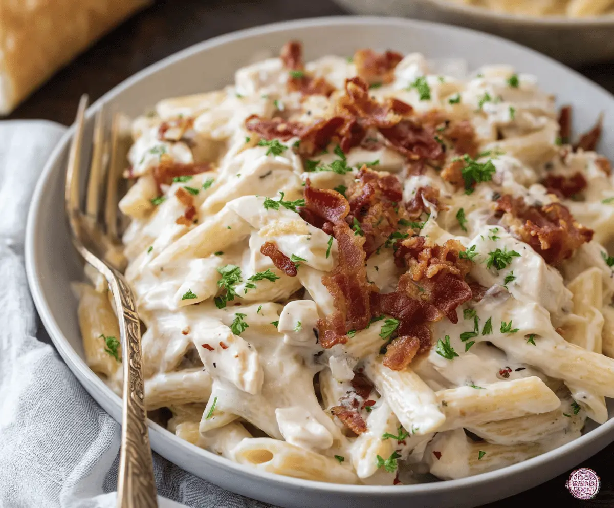 Creamy Chicken Bacon Ranch Pasta Recipe