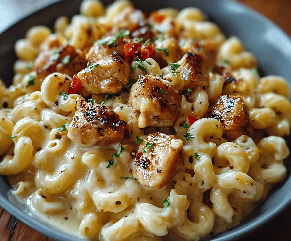 Creamy Honey Pepper Chicken Mac & Cheese
