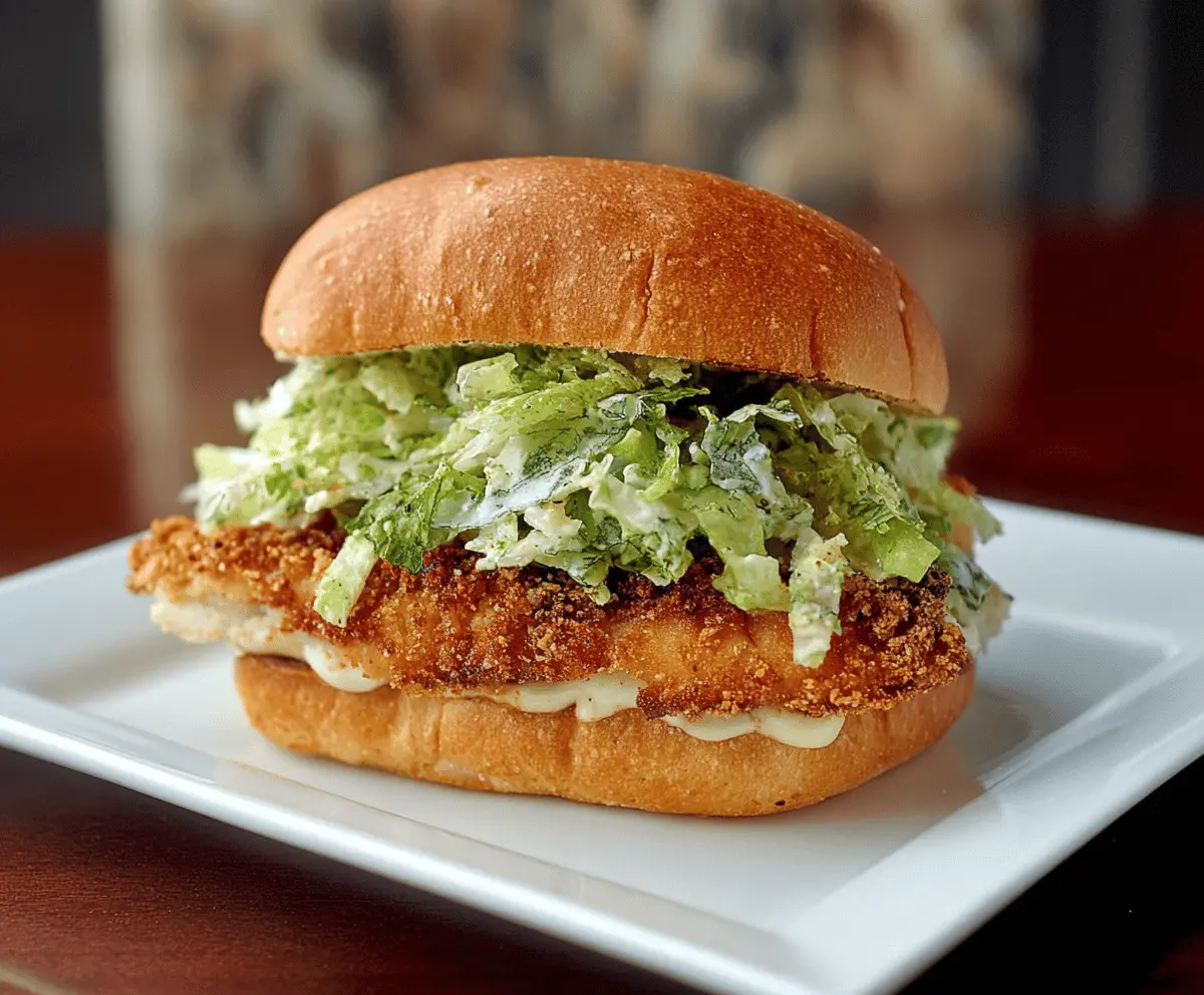 Easy Crispy Chicken Caesar Sandwich