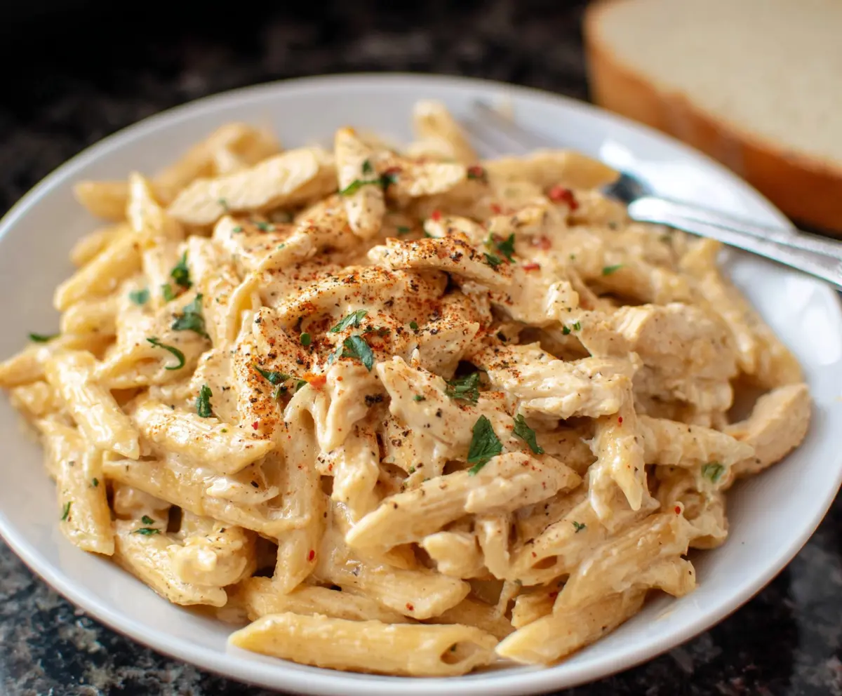 Easy Crock Pot Cajun Chicken Pasta