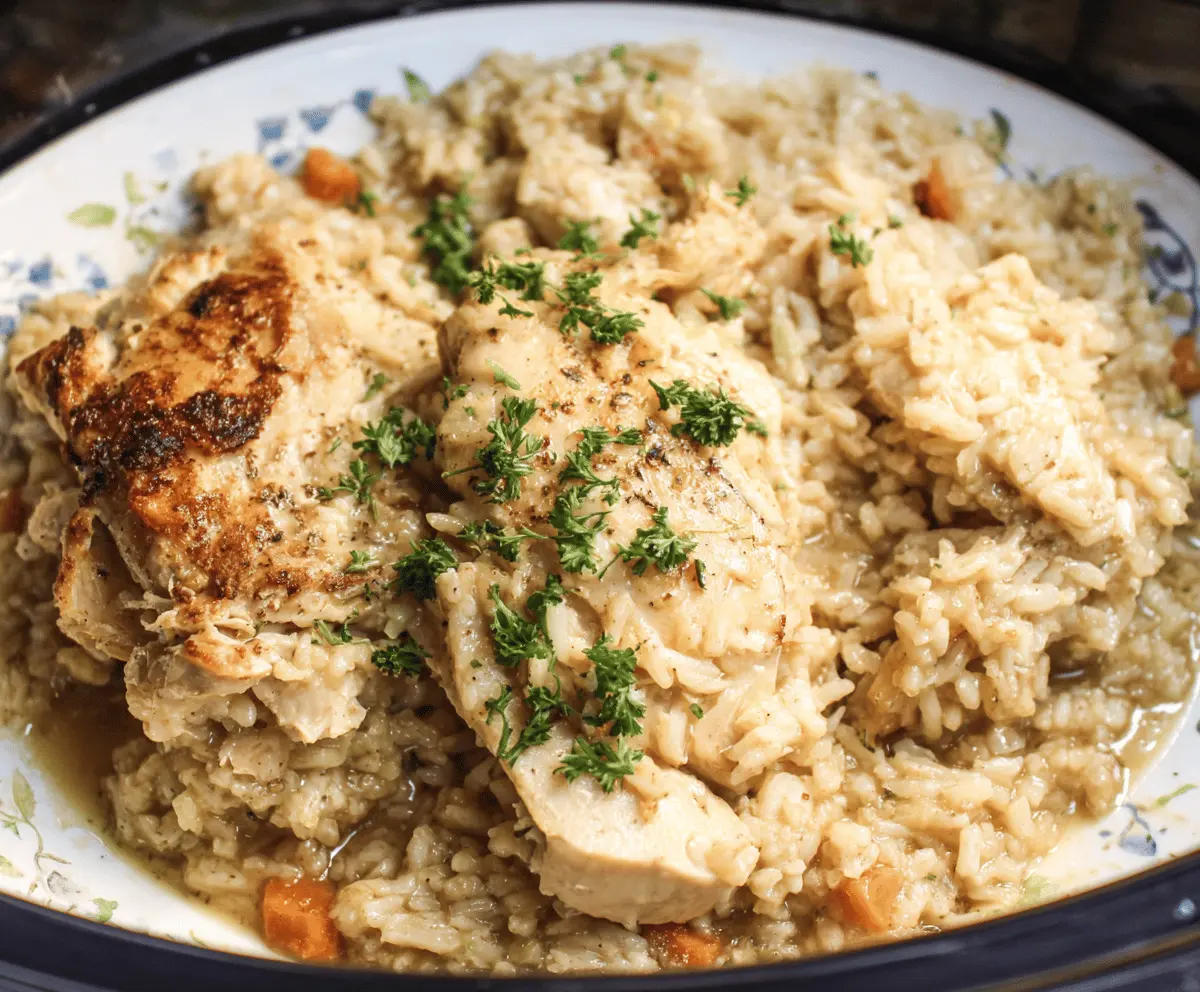 Easy Crock Pot Chicken and Rice