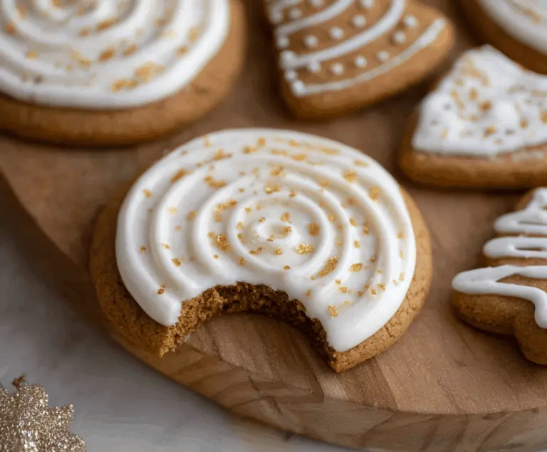 Delicious CRUMBL gingerbread cookies with a festive, spicy aroma, perfect for holiday treats.