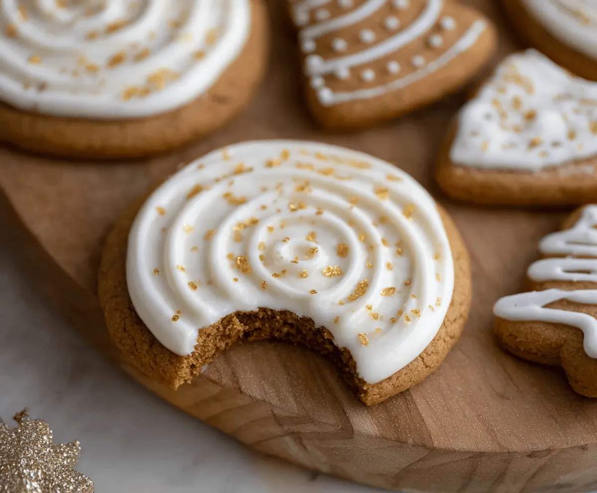 Delicious CRUMBL gingerbread cookies with a festive, spicy aroma, perfect for holiday treats.