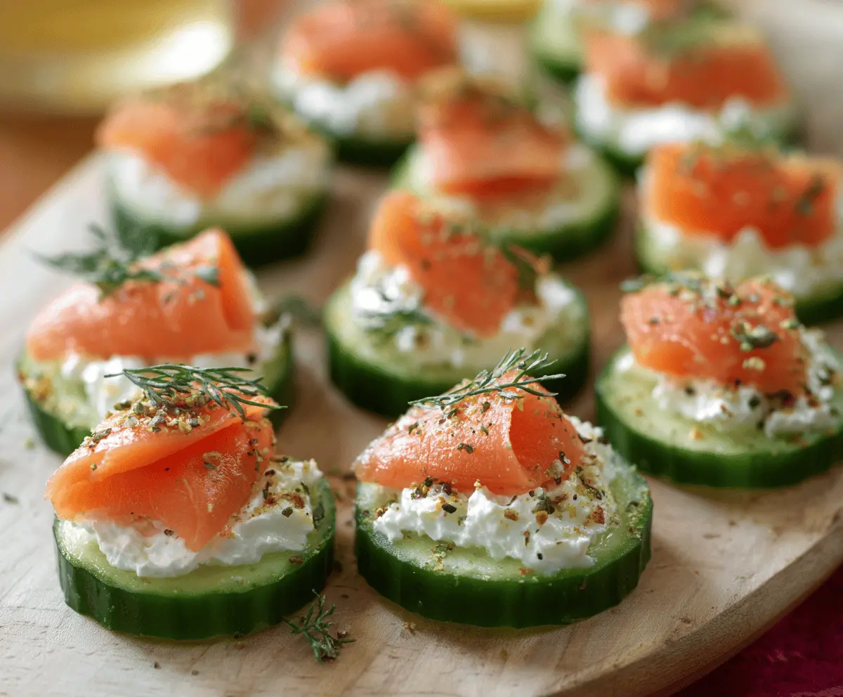 Easy Cucumber Smoked Salmon Bites
