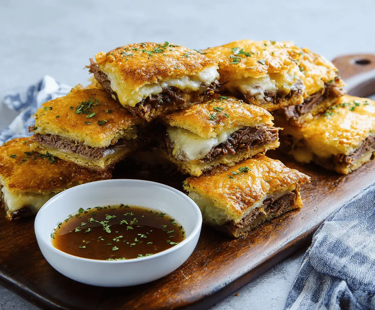 Easy French Dip Squares Recipe