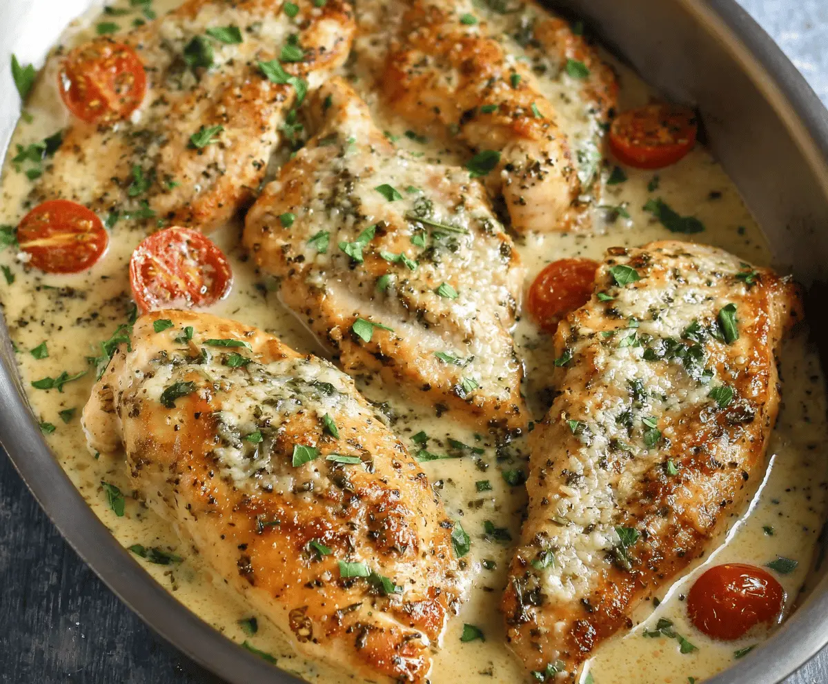 Easy Garlic Parmesan Chicken Bake