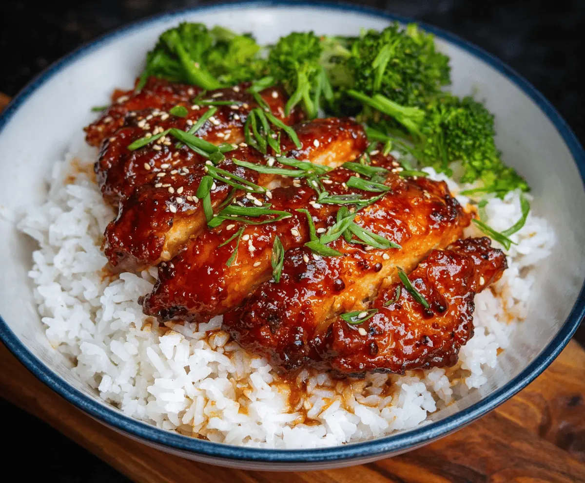 Easy Honey BBQ Chicken Rice