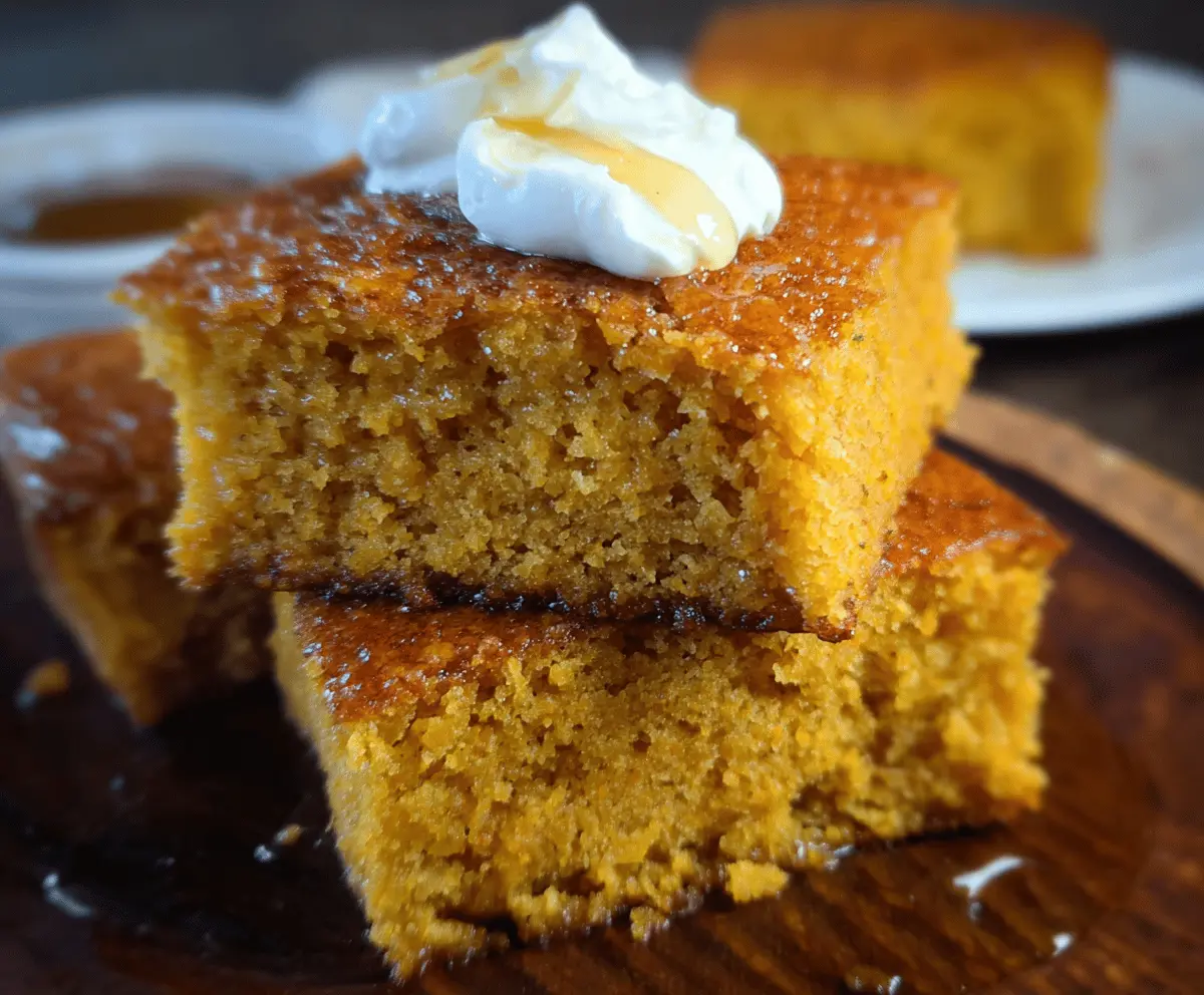 Honey Butter Sweet Potato Cornbread