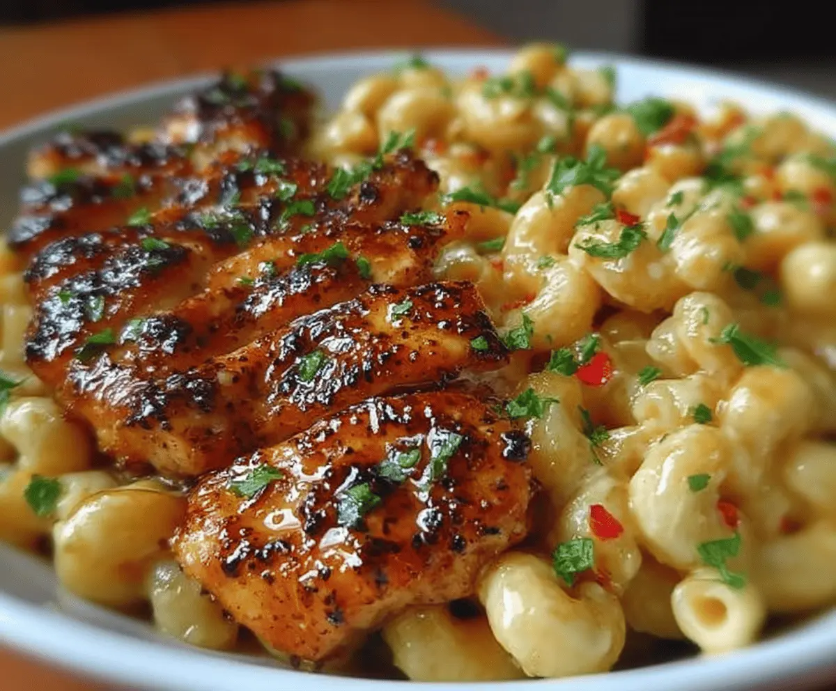 Creamy Honey Pepper Chicken Macaroni