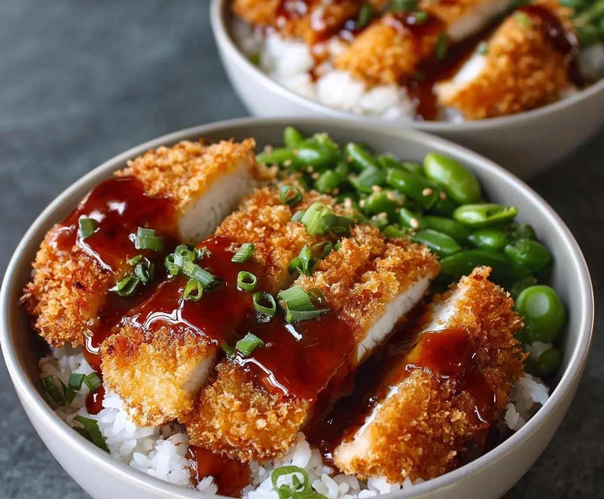 Easy Japanese Katsu Bowls with Tonkatsu Sauce
