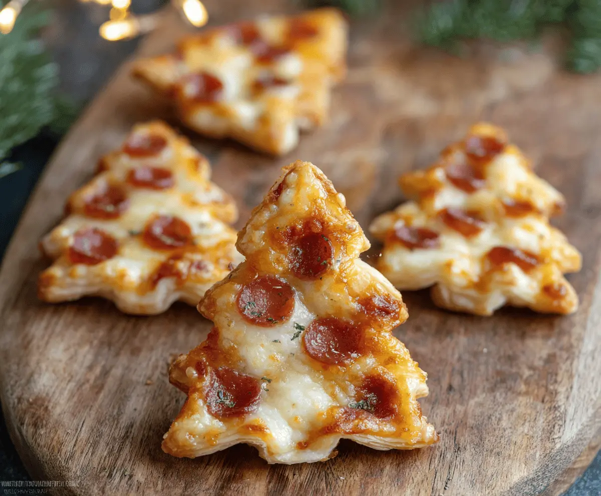 Easy Puff Pastry Christmas Tree Pizza Bites