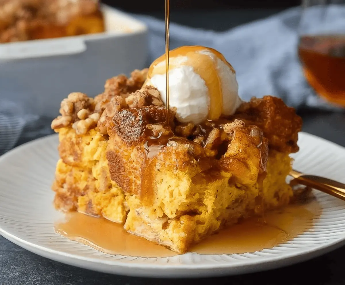 Easy Pumpkin Spice French Toast Casserole