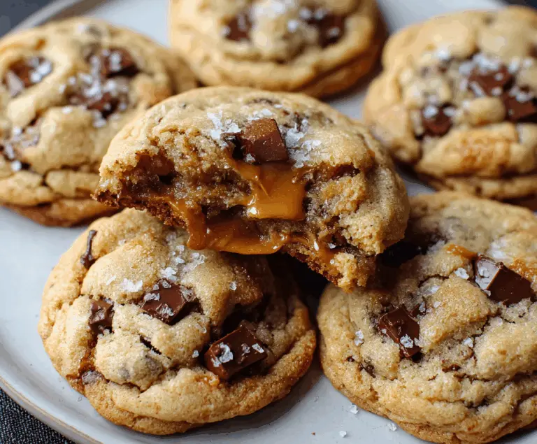 salted caramel chocolate chip cookies