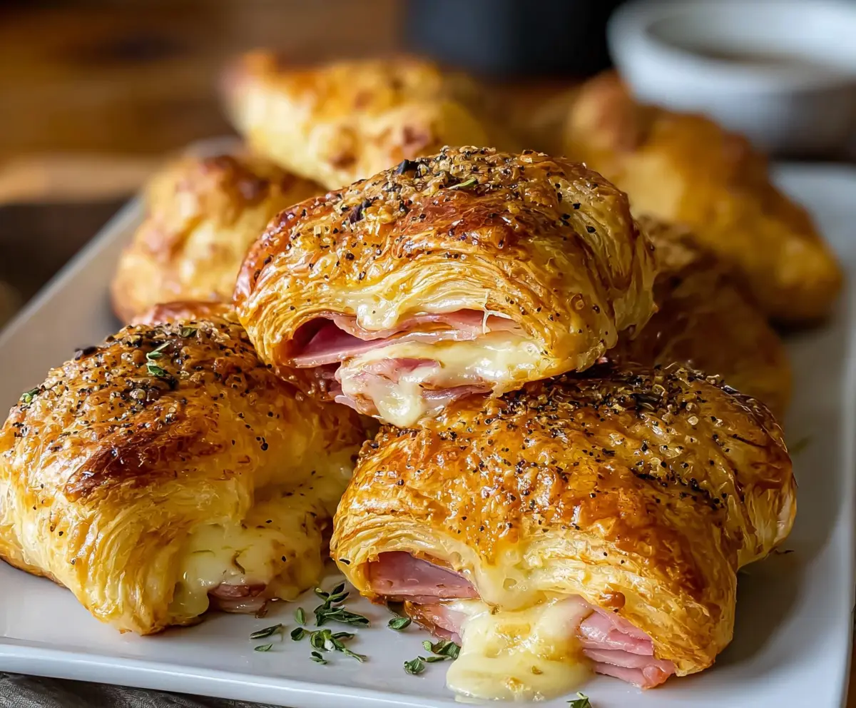 Easy Savory Ham Cheese Croissant