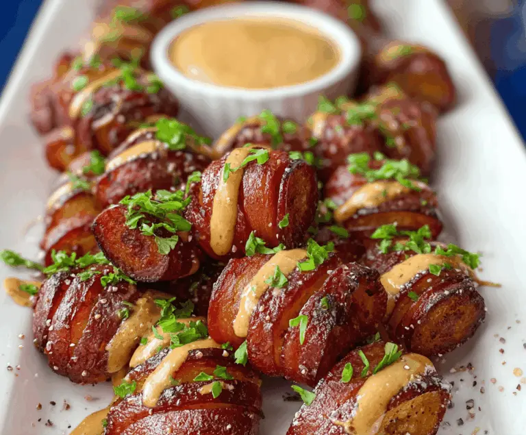 Savory Mustard Hasselback Kielbasa Bites