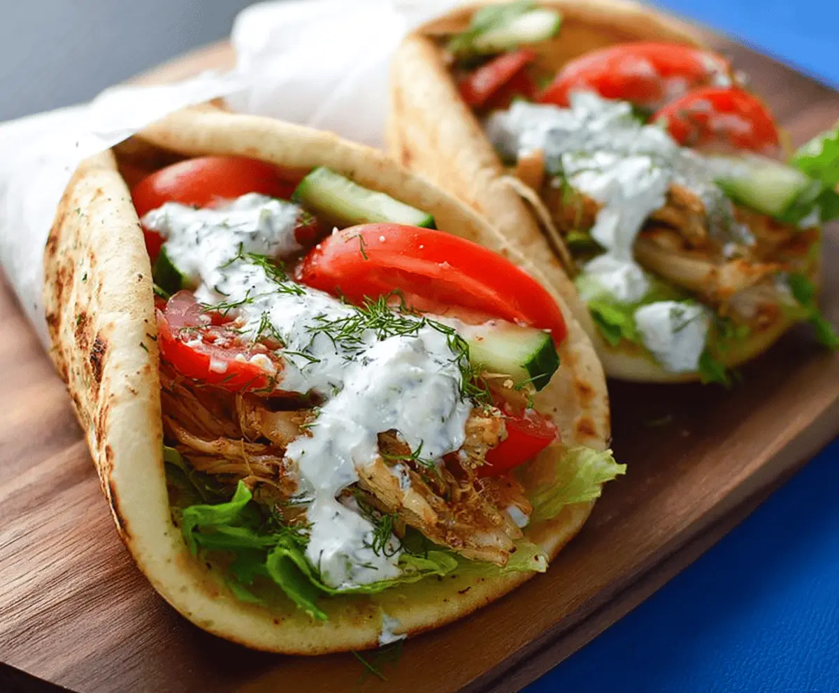 Easy Slow Cooker Chicken Gyros