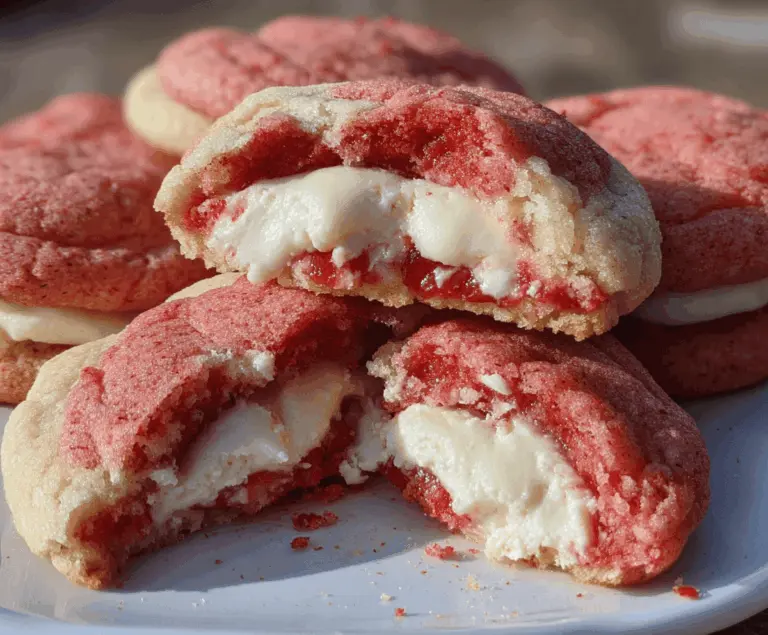 Strawberry Cheesecake Stuffed Cookies