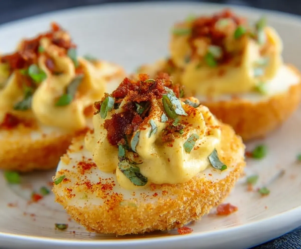 Crispy Air Fryer Deviled Eggs