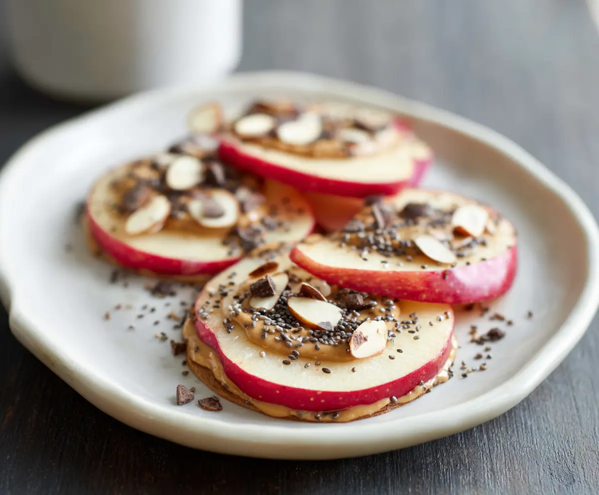 Easy Apple Slices with Almond Butter & Chia