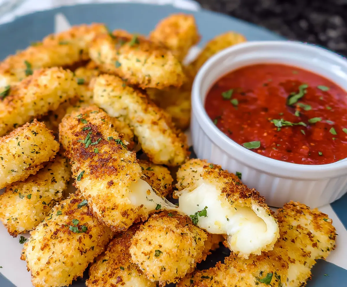 Crispy Baked Mozzarella Sticks