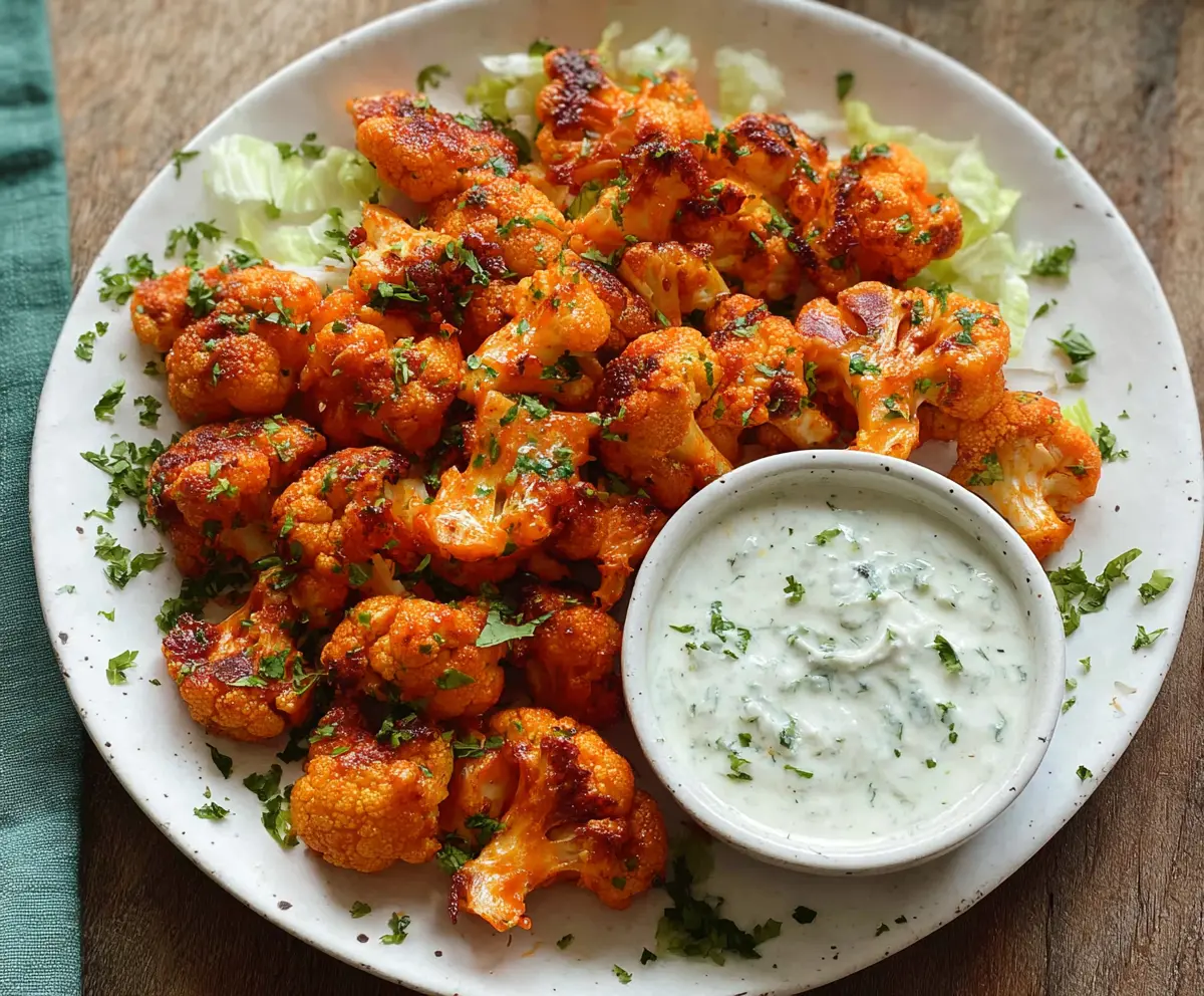 Crispy Buffalo Cauliflower Bites