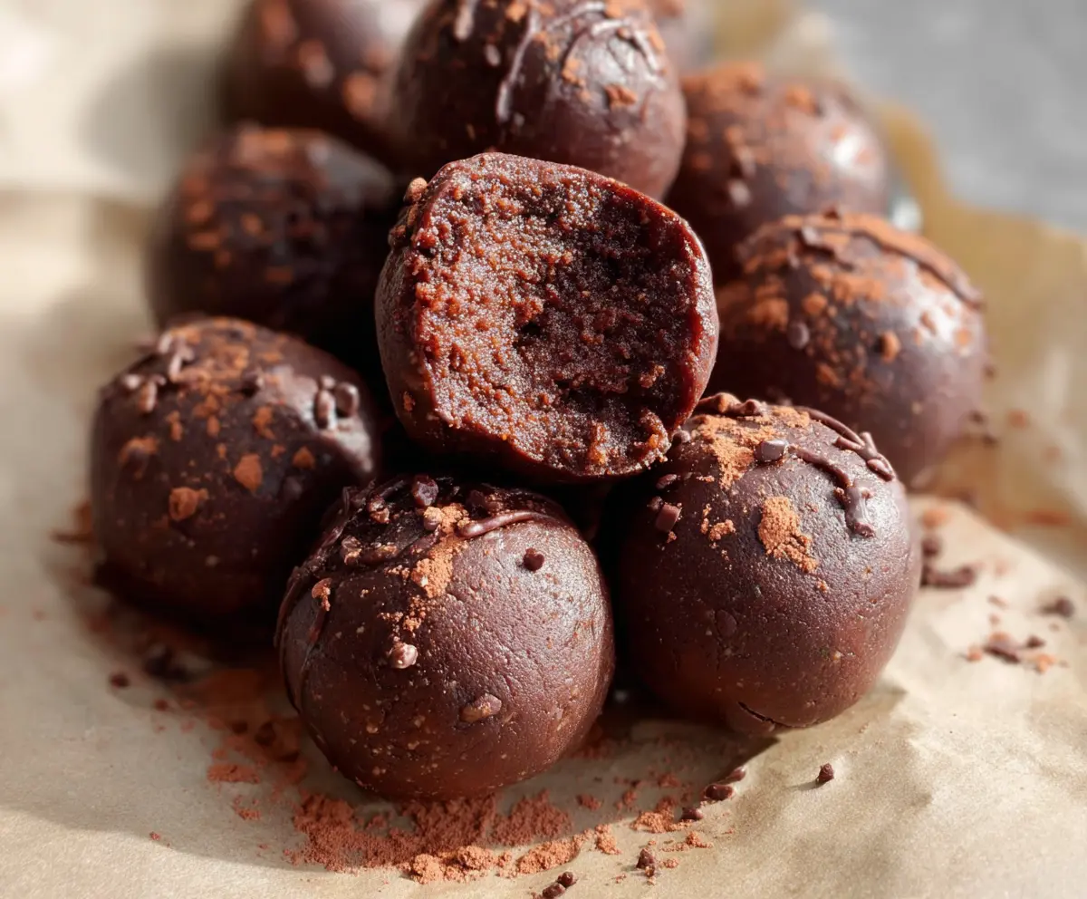 Easy Chocolate Brownie Protein Balls