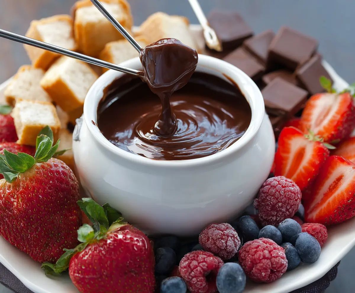 Easy Chocolate Fondue for Two