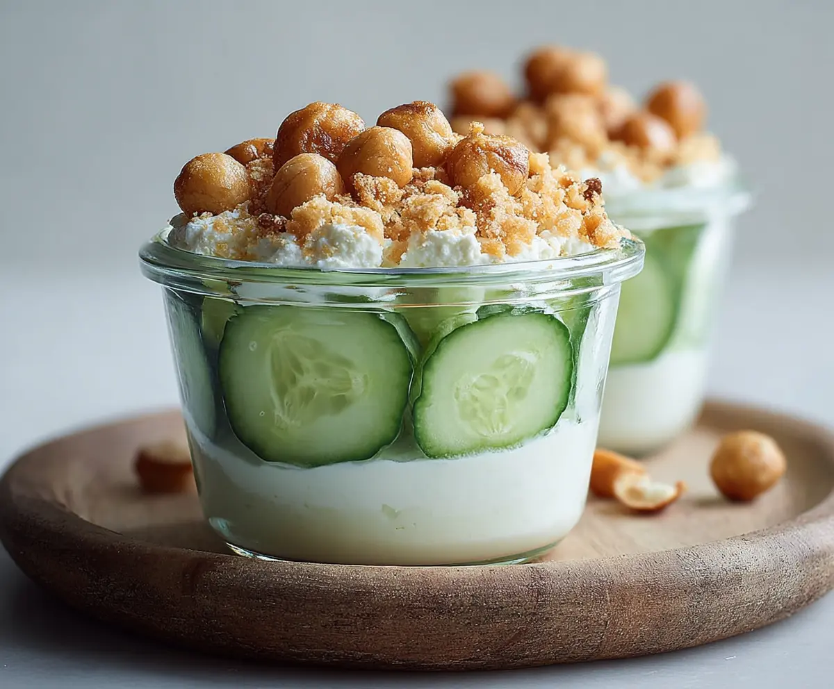 Fresh Cottage Cheese Cucumber Snack Cups