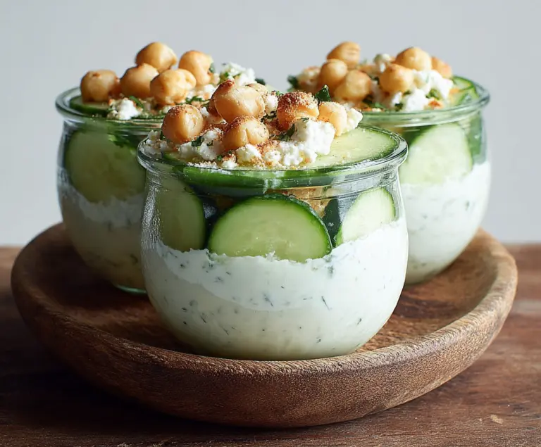 Cottage Cheese Cucumber Snack Cups