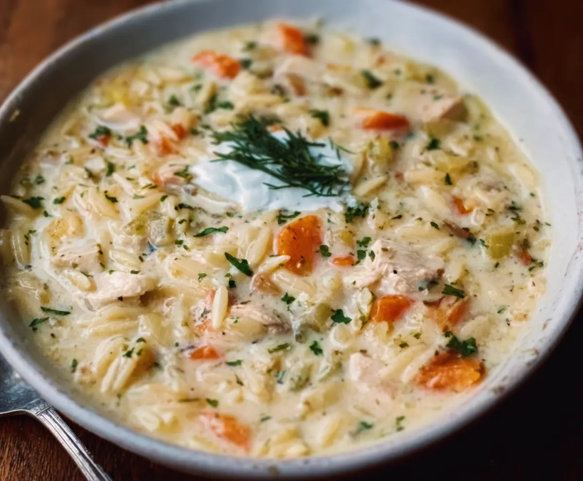 Creamy Chicken Orzo Soup Recipe