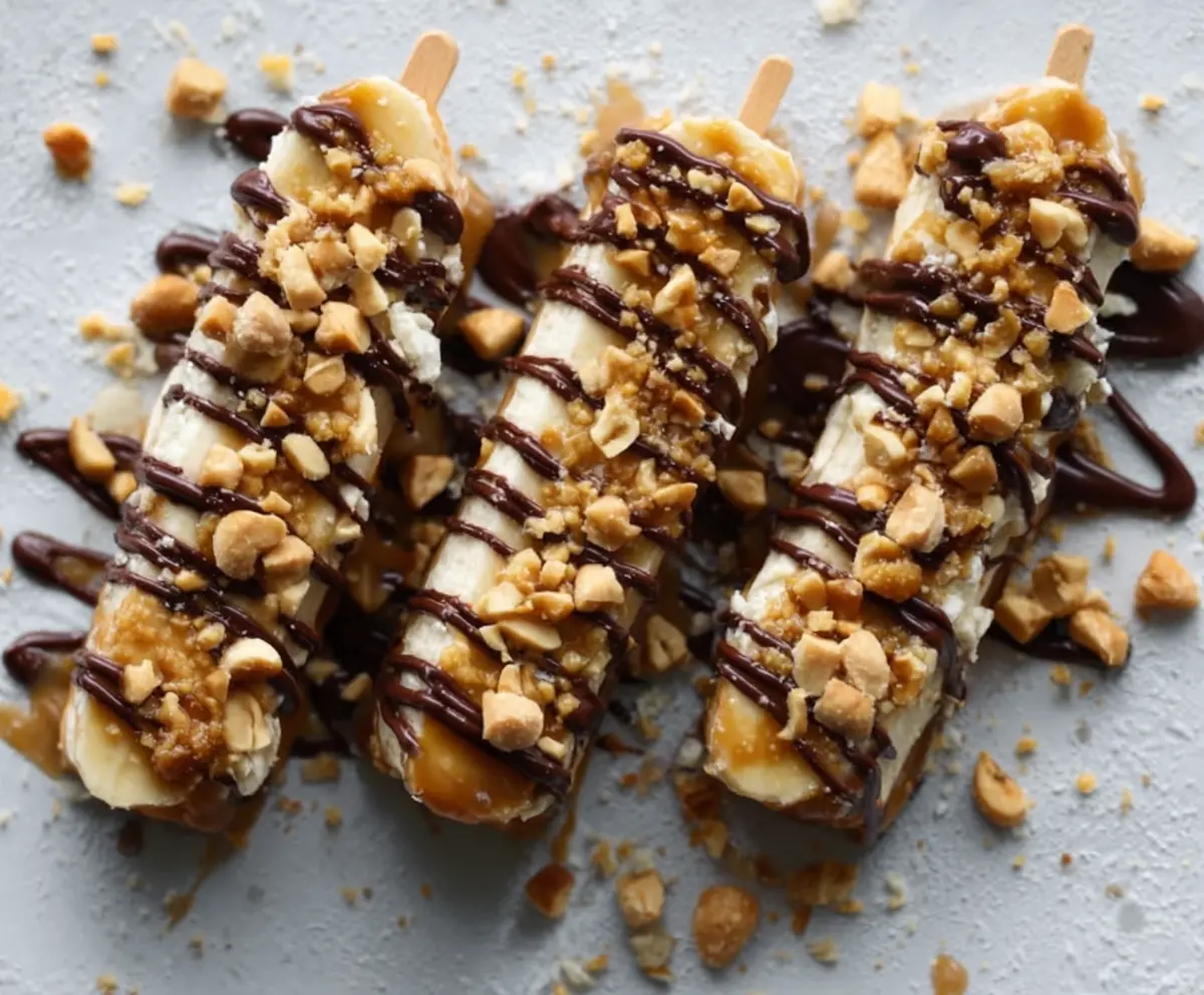 Easy Frozen Banana Snickers Treats