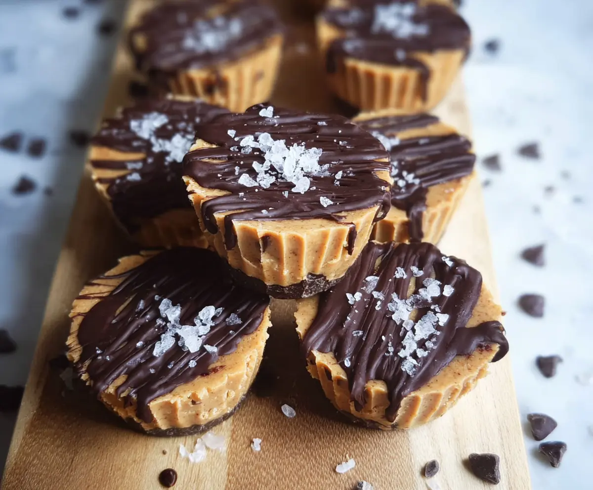 Delicious homemade healthy 3-ingredient peanut butter cups in a bowl.