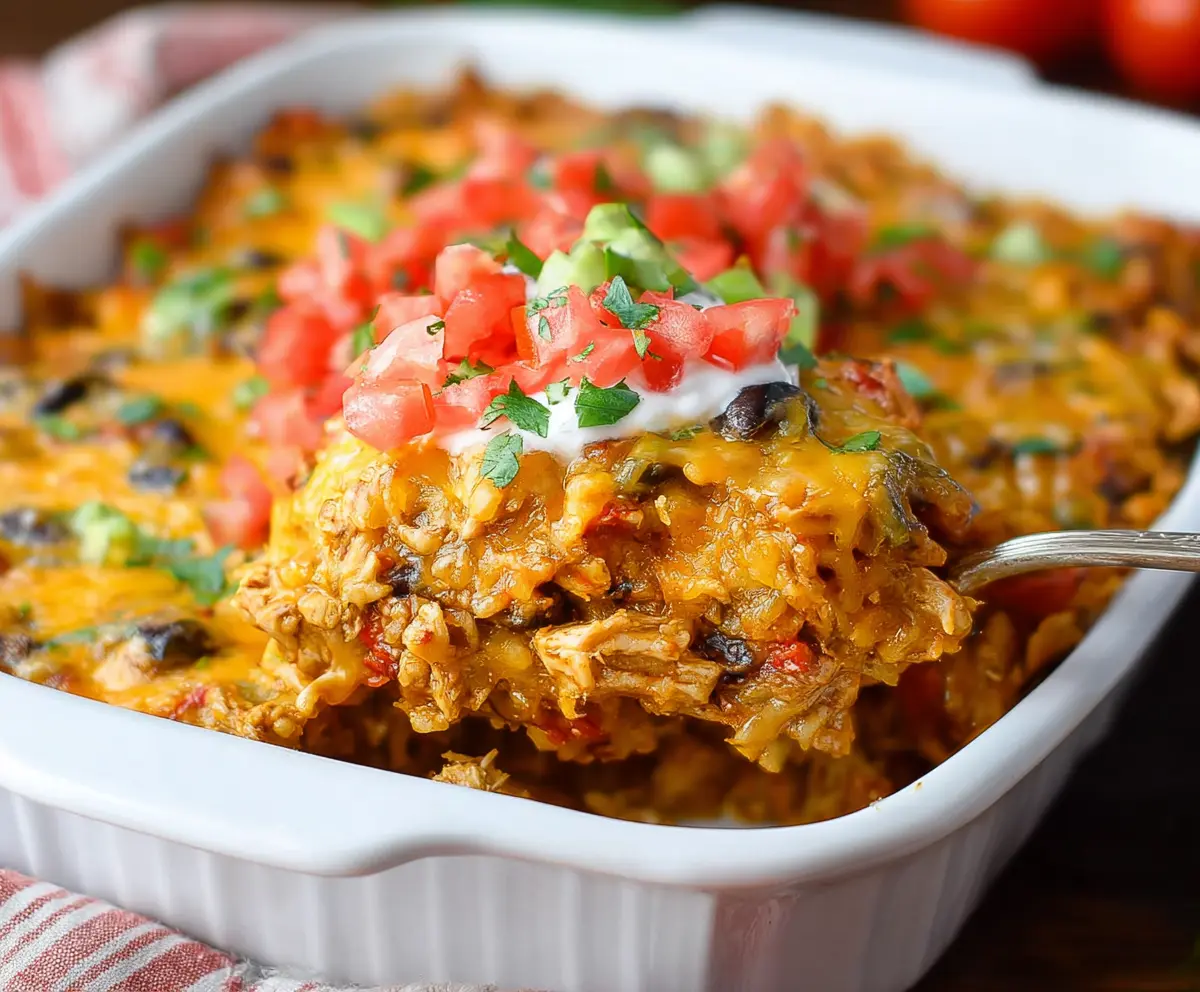Easy Healthy Chicken Taco Casserole