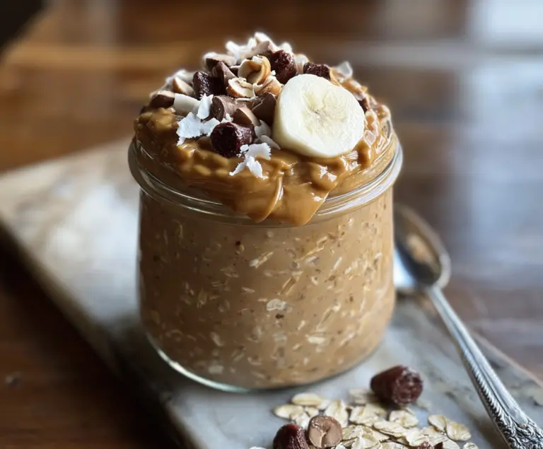 High-Protein Peanut Butter Overnight Oats