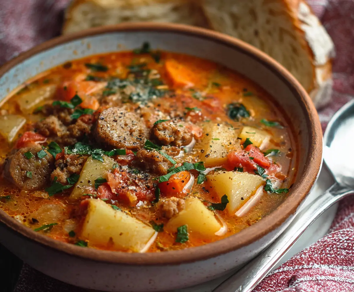 Easy Italian Sausage Potato Soup Recipe