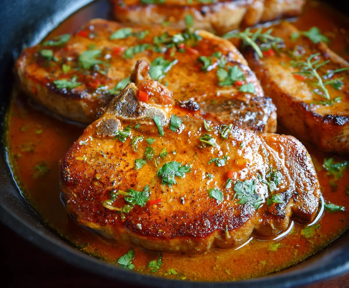 Juicy Pan Seared Pork Chops Recipe