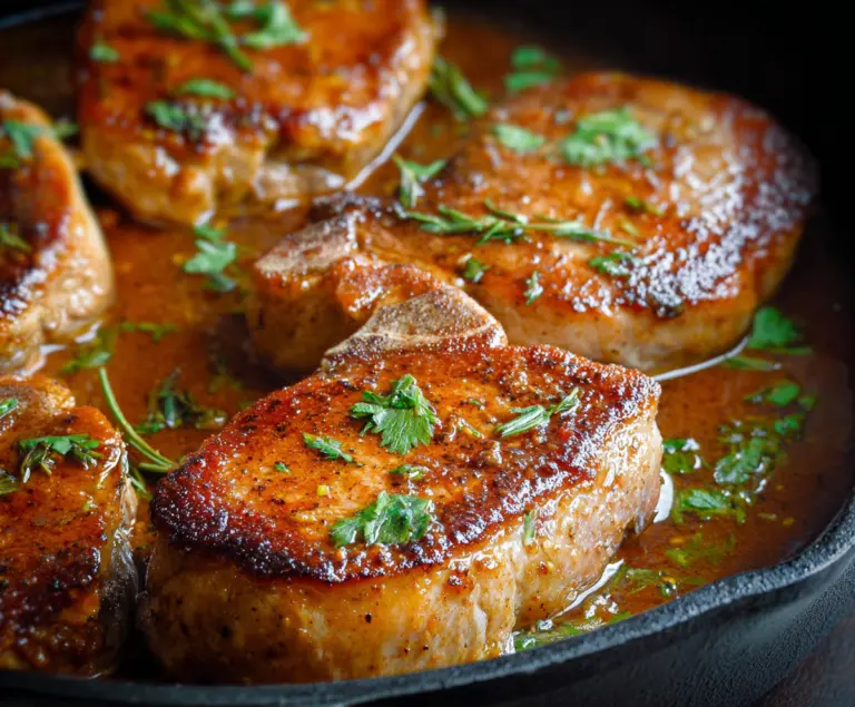 Juicy Pan Seared Pork Chops