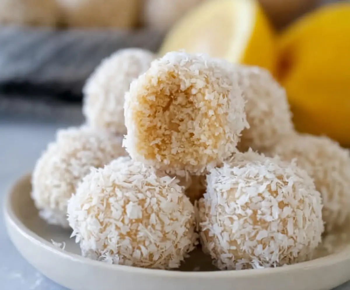 Easy Lemon Coconut Protein Balls